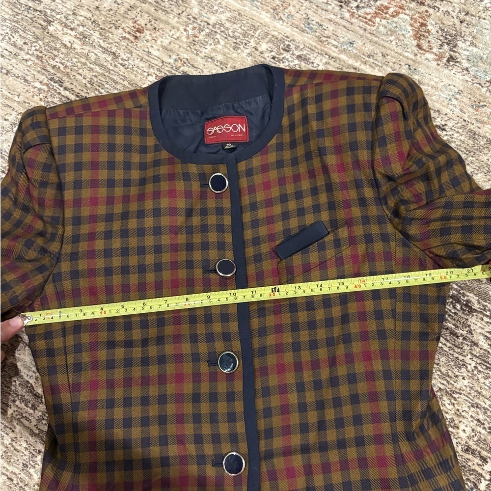 Vintage Sasson Checkered Women's Jacket - Picture 8 of 9
